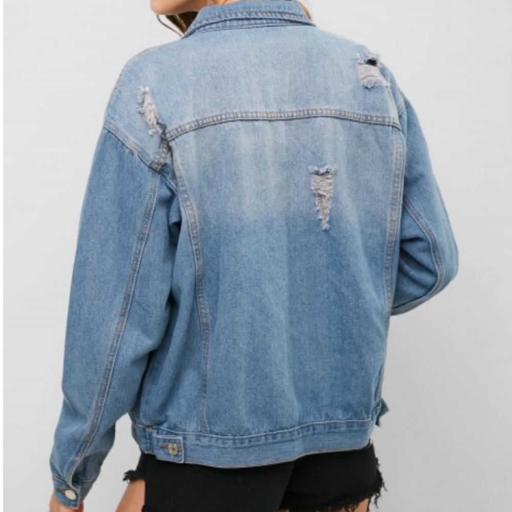 Distressed Denim Jacket - Picture 2 of 4